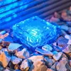 Lâmpadas subterrâneas de LED lâmpadas enterradas deck ip68 caminho claro branco azul rgb tijolo solar ice cubo lesas de piso embutido externo à prova d'água