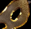 Новая модная вечеринка мяч для бала мужчина женщин венецианские маскарады свадебные блеск тканевые маски рождественский фонд платье золото золотое серебро
