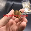 Hoge kwaliteit vierkante diamanten ringen hiphop qunk overdrijven 18K gouden luxe ring roestvrij staal sieraden274b