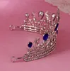 Diademi da sposa europei Corona di cristallo di strass di lusso barocco La regina Capelli di diamanti Principessa Accessori per capelli bianchi coreani brillanti LDT08