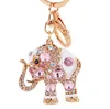 Bling cristallo strass carino elefante portachiavi in metallo portachiavi auto portachiavi borsa charms ciondolo borsa regalo di natale48451893028