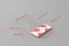 Self Adhesive PET Hang Tabs Plastic hook card merchandise package box bag hangers peghooks plastic display J-hook hanging tab