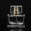 100PCS 30ml High Quality Square Glass Perfume Bottle Clear Glass Spray Bottle Empty Fragrance Packaging Bottle Refillable