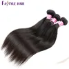 Billiga Fastyle Indiska Straight Hair Weave Förlängning Obehandlad Brasiliansk Peruansk Malaysisk Mink Virgin Mänsklig Hår Buntar Super Quality