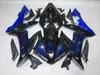 Injektionsgjuten topp som säljs kit för Yamaha YZFR1 2004 2005 2006 Blue Flames Black Fairings YZF R1 04-06 OT22