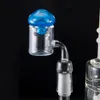 Dhl Colored Fluorescent Mushroom Glass Carb Cap Smoking Accessories with a Hole on Top for Quartz Thermal Banger at Mr Dabs