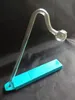 Longo curvo panela de vidro bongos acessórios, Tubos Coloridos Fumadores Tubos de Vidro Curvo Queimadores de Óleo Tubos de Água Dab Rig Glass Bongs Pipe