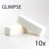 Glimpse inteiro 10 pçs branco arquivo de unhas buffer bloco boa qualidade lixamento arquivos pedicure manicure cuidados para salon4881111