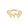 Everfast Wholesale 10pc/Lot Cute Justerable Deer Antler Women Rings Metal Alloy Silver Gold Rose Gold Plated Fashion Ring EFR088