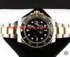 Chiffre-brace-montre de luxe 2 Tone 18K Gol jaune 116613 Bracelet en acier inoxydable en céramique noire
