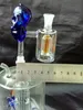 Accessoires de bongs en verre de pot de filtre de bouchon de couleur, pipes à fumer en verre colorées mini pipes à main multicolores meilleure cuillère en verre