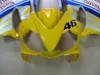 Kit de carénage de pièces de moto chaudes pour Honda CBR600 f4I 04 05 06 07 ensemble de carénages jaune blanc CBR600F4I 2004-2007 OT08