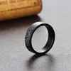 Zegen! Bijbel tekst herstellen oude manieren Cross black heren titanium stalen ring Lord of the Rings Boyfriend verjaardagscadeau