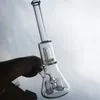 Bong Dab Rig Cam Bongs Kabarcıklar Petrol Kuyuları Temizle Dört Katmanlar içinde çift katmanlar ile sigara boru kase seramik tırnak Heady Hitman