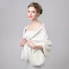 Princesse Fausse Fourrure De Mariée Shrug Wrap Cape Stole Châle Bolero Veste Manteau Cristal Pour L'hiver Mariage Mariée Demoiselle D'honneur Robes Image Réelle