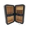 Vit kartong Box Cigar Humidor Cedar Wood Lined Cigarette Humidor Portable Carrying Travel Packets Nytt läder