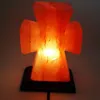 Nachtlichten Wood Kruisvorm Himalayan Salt Lamp Home en Tuin Huisdecor Nieuwigheid Items Indoor LED Light