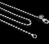 2.4mm Silver Tone Stainless Steel Ball Bead Chain Necklace with Lobster Clasp, Fashion Dogtags Chain Keychain G218