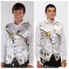 2017 White Real Tree Camo Mens Wedding Vests Outerwear Groomsmens Vests Realtree Spring Camouflage Slim Fit Mens Custom Made ( Vest+ pants)