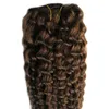 # 4 Dark Brown bundles de cheveux humains 100g bouclés cheveux humains 1pcs armure brésilienne profonde de cheveux bouclés, sans rejet, sans enchevêtrement