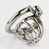 NEW Stainless Steel Super Small Male Chastity device Adult Cock Cage With Curve Cock Ring BDSM Sex Toys Bondage Chastity belt