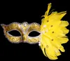 Geschilderde veermaskers Christmas Mausoleum Masquerade Maskers Venetiaanse Prinses Maskers