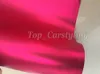 Film d'enveloppe de voiture en vinyle chromé satiné rose vif avec chrome mat sans bulles d'air couvrant le style graphique taille 1.52x20 m rouleau