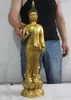 27 Thailand buddhism Copper bronze gilt sakyamuni Shakyamuni stand buddha statue