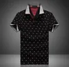 Nya Märke Polos Mens Tryckta Pikétröjor 100% Bomull Kortärmad Camisas Polo Casual Stand Collar Male Polo Shirt 4XL