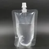 100 adet / grup 250-500 ml, Stand-up Plastik İçecek Ambalaj Torbası İçecek Borulu İçecek Sıvı Suyu Süt Kahve