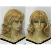 100% Marka Yeni Yüksek Kalite Moda Resim Tam Dantel Peruk Kısa Cosplay V Ev Kaito Kardeş Blue Alice Wig W01