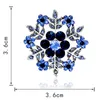 Snowflakes Broche Rhinestone Christmas Broche Pins Cristal grande floco de neve de neve de inverno Broches para mulheres