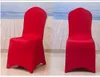 結婚式の宴会の折りたたみに椅子の装飾の装飾の椅子のカバーのための新しいユニバーサルホワイトポリエステルスパンデックスの結婚式の椅子のカバー