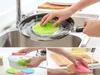 100pcs/lot Magic Silicone Dish Bowl Cleaning Brushes Scouring Pad Pot Pan clean Wash Brushes Cleaning Brushes