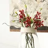 Sztuczna roślina suszona gałęzie zielony gałąź pręt do aranżacji kwiatowej party domowe dekoracje ślubne Craft 2 styl