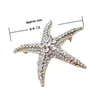 Topkwaliteit Shiny Crystal Rhinestone Starfish Broche Voor Vrouwen Meisje Gift Bruiloft Bruid Broches Sieraden Groothandel Xmas Geschenken