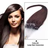 18" 20" 22" 100g 2# dark brown Silicone Micro Rings Loop Hair Extensions Indian Remy Human Hair