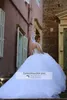 2020 Luxury Pearl Crystal Wedding Dresses Sheer Illusion Bodice Tulle Long Sleeve Wedding Bridal Gowns Plus Size Ball Gown Bride Dresses