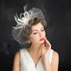 En Stock nouvelle mode 15 cm magnifiques coiffes mariées visage couvert bandeaux accessoires de mariée pour Poshoot279B