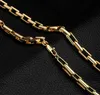 2017 nya mode dominerande män guld halsband 9mm * 20 inches lång låda män halsband mens 18k guld halsband