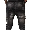 Grossist-jeans manliga nya mode robins hål jeans byxor män mode jeans män byxor rakt byxor designer hög kvalitet