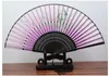 Femmes Soie Pliant À La Main Ventilateur Style Chinois Double Bambou Plié Ventilateurs pour Danse Cosplay Bureau À Domicile Mur DIY Décoration 8.27 "(21cm)