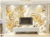 Bijoux fleurs 3D esthétique TV fond mural 3d papier peint 3d papiers peints pour tv toile de fond 6598087