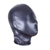 Soft PU Leather Hood Mask Hood Bondage Blindfold Sex Toys For Couples BDSM Adult Game Fantasy Sex Cosplay Restraints Sex Product q0506