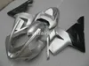 Niższa cena Moto Części Zestaw targowy dla Kawasaki Ninja ZX10R 04 05 Silver Black Motorcycle Fairings Set ZX10R 2004 2005 YT49