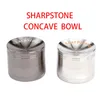 Sharpstone Grinder Zinc Alloy 4 Lager Herbal Grinder Diameter 50mm Concave Bowl Cover Silver och Gun-Svart Färger