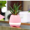 MJJC Smart Music Flowerport Bluetooth-högtalare med LED Multi-Color Light Plant Interaktion för smarta telefoner (utan växter)