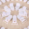 Gros-50 Pcs KAM Attache Sucette En Plastique Titulaire Sucette Mam Bébé Dummy Clips Chaîne Pour 20mm Ruban 10 Couleurs S017 blanc HD113