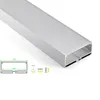 50 X 1M sets/lot anodized silver aluminum profile led strip light and Super wide T channel extrusion for ceiling or wall light
