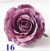 100PCS 22Colors 12CM Artificial Rose Flower Heads Silk Decorative Supermarket Background DIY Road Led Wedding Wall Flower Bouquet 1412781